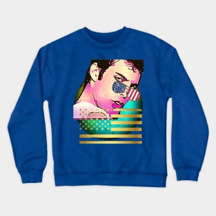 Retro Glare Glasses (with gold flag) Crewneck Sweatshirt